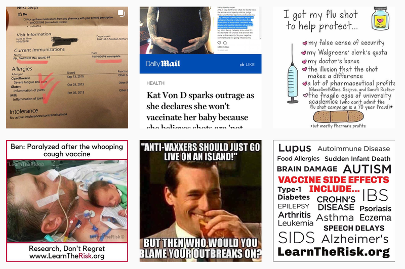 #vaccinefree hashtag page